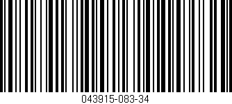 Código de barras (EAN, GTIN, SKU, ISBN): '043915-083-34'