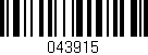 Código de barras (EAN, GTIN, SKU, ISBN): '043915'