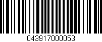 Código de barras (EAN, GTIN, SKU, ISBN): '043917000053'