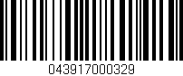 Código de barras (EAN, GTIN, SKU, ISBN): '043917000329'