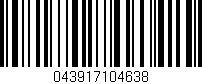 Código de barras (EAN, GTIN, SKU, ISBN): '043917104638'