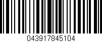 Código de barras (EAN, GTIN, SKU, ISBN): '043917845104'