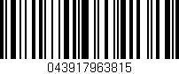 Código de barras (EAN, GTIN, SKU, ISBN): '043917963815'