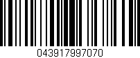 Código de barras (EAN, GTIN, SKU, ISBN): '043917997070'