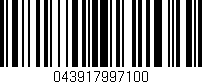 Código de barras (EAN, GTIN, SKU, ISBN): '043917997100'