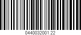 Código de barras (EAN, GTIN, SKU, ISBN): '0440032001.22'