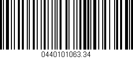 Código de barras (EAN, GTIN, SKU, ISBN): '0440101063.34'