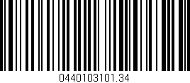Código de barras (EAN, GTIN, SKU, ISBN): '0440103101.34'