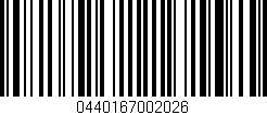 Código de barras (EAN, GTIN, SKU, ISBN): '0440167002026'