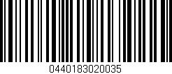 Código de barras (EAN, GTIN, SKU, ISBN): '0440183020035'