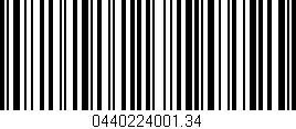 Código de barras (EAN, GTIN, SKU, ISBN): '0440224001.34'