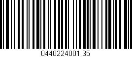 Código de barras (EAN, GTIN, SKU, ISBN): '0440224001.35'