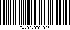 Código de barras (EAN, GTIN, SKU, ISBN): '0440243001035'