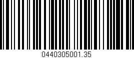 Código de barras (EAN, GTIN, SKU, ISBN): '0440305001.35'