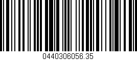 Código de barras (EAN, GTIN, SKU, ISBN): '0440306056.35'