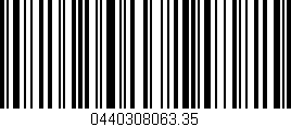 Código de barras (EAN, GTIN, SKU, ISBN): '0440308063.35'