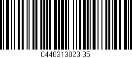 Código de barras (EAN, GTIN, SKU, ISBN): '0440313023.35'