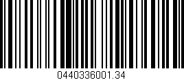 Código de barras (EAN, GTIN, SKU, ISBN): '0440336001.34'