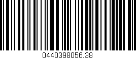 Código de barras (EAN, GTIN, SKU, ISBN): '0440398056.38'