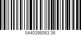 Código de barras (EAN, GTIN, SKU, ISBN): '0440398063.38'