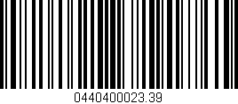 Código de barras (EAN, GTIN, SKU, ISBN): '0440400023.39'
