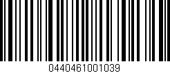 Código de barras (EAN, GTIN, SKU, ISBN): '0440461001039'