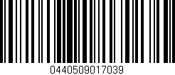 Código de barras (EAN, GTIN, SKU, ISBN): '0440509017039'