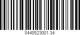 Código de barras (EAN, GTIN, SKU, ISBN): '0440523001.34'