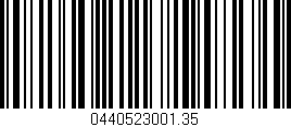 Código de barras (EAN, GTIN, SKU, ISBN): '0440523001.35'