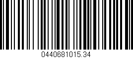 Código de barras (EAN, GTIN, SKU, ISBN): '0440681015.34'
