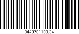 Código de barras (EAN, GTIN, SKU, ISBN): '0440701103.34'