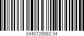 Código de barras (EAN, GTIN, SKU, ISBN): '0440728063.34'