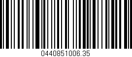 Código de barras (EAN, GTIN, SKU, ISBN): '0440851006.35'