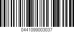 Código de barras (EAN, GTIN, SKU, ISBN): '0441099003037'