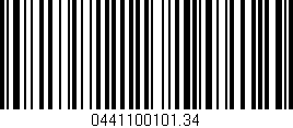 Código de barras (EAN, GTIN, SKU, ISBN): '0441100101.34'