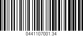 Código de barras (EAN, GTIN, SKU, ISBN): '0441107001.34'