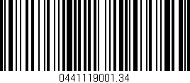 Código de barras (EAN, GTIN, SKU, ISBN): '0441119001.34'
