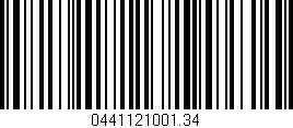 Código de barras (EAN, GTIN, SKU, ISBN): '0441121001.34'