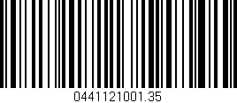Código de barras (EAN, GTIN, SKU, ISBN): '0441121001.35'