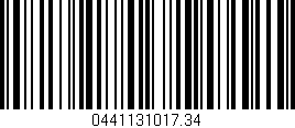 Código de barras (EAN, GTIN, SKU, ISBN): '0441131017.34'