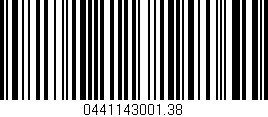 Código de barras (EAN, GTIN, SKU, ISBN): '0441143001.38'