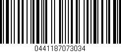 Código de barras (EAN, GTIN, SKU, ISBN): '0441187073034'