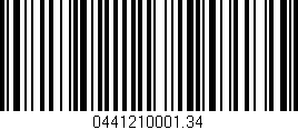 Código de barras (EAN, GTIN, SKU, ISBN): '0441210001.34'