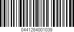 Código de barras (EAN, GTIN, SKU, ISBN): '0441284001039'
