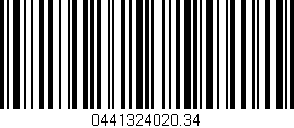 Código de barras (EAN, GTIN, SKU, ISBN): '0441324020.34'
