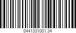 Código de barras (EAN, GTIN, SKU, ISBN): '0441331001.34'