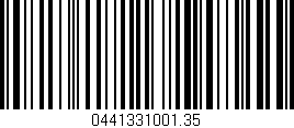 Código de barras (EAN, GTIN, SKU, ISBN): '0441331001.35'