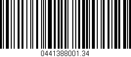 Código de barras (EAN, GTIN, SKU, ISBN): '0441388001.34'