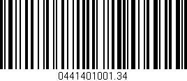 Código de barras (EAN, GTIN, SKU, ISBN): '0441401001.34'