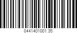 Código de barras (EAN, GTIN, SKU, ISBN): '0441401001.35'